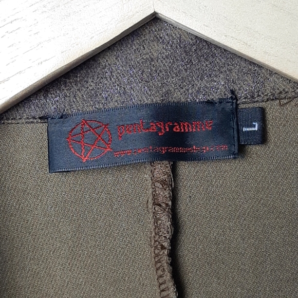 PENTAGRAMME FAUX LEATHER VINTAGE Crop Jacket - Picture 6 of 11